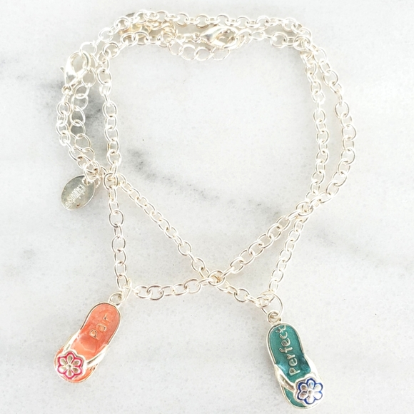 Jewelry - ♥️ 4 for $25 ♥️ #X9 Best Friends Anklets Flip Flop Shoes Set Friends Forever